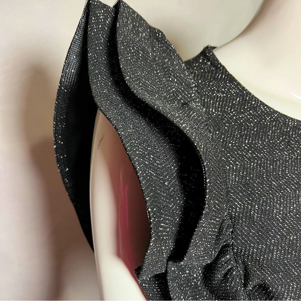 BlaSHE Dramatic Sleeve Glittery Black Club Dress Women's Large Goth New Age Punk